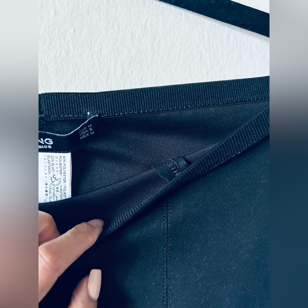 Suede black leggings